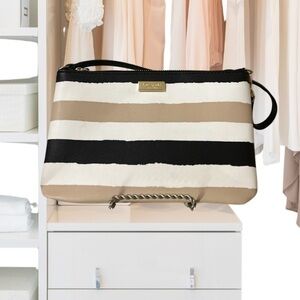 Kate Spade Lolly Grant Street Grainy Vinyl Bag Wristlet Blue Clutch Wallet